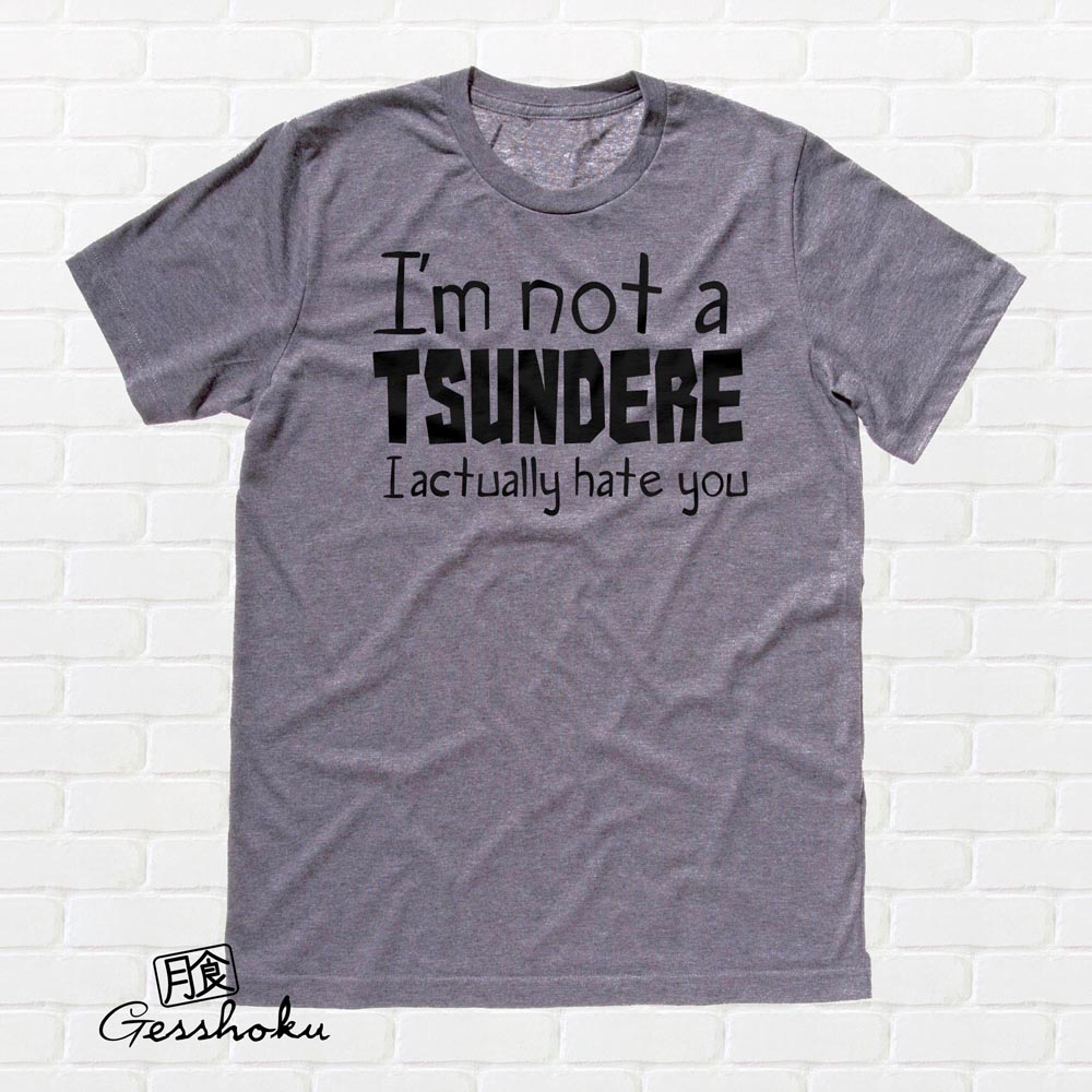 Not a Tsundere T-shirt - Charcoal Grey