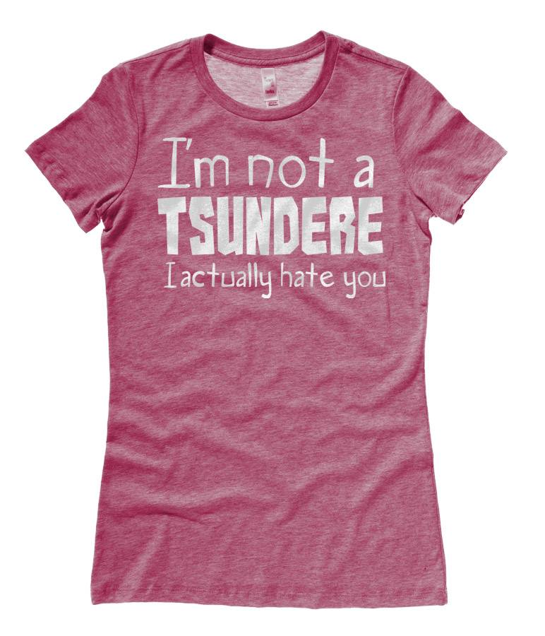 Not a Tsundere Ladies T-shirt - Heather Raspberry