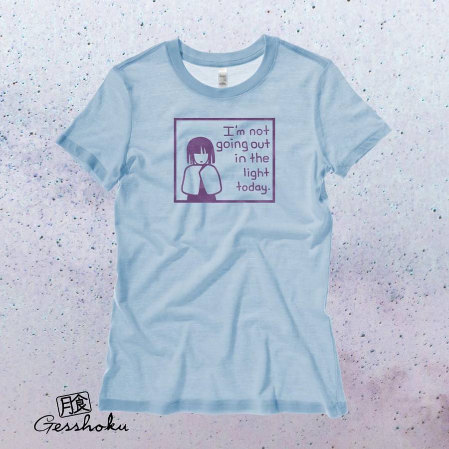 Not Going Out in the Light Ladies T-shirt - Light Blue