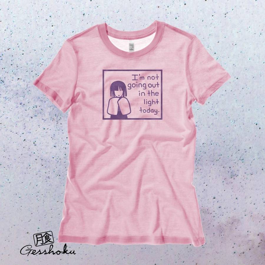 Not Going Out in the Light Ladies T-shirt - Light Pink