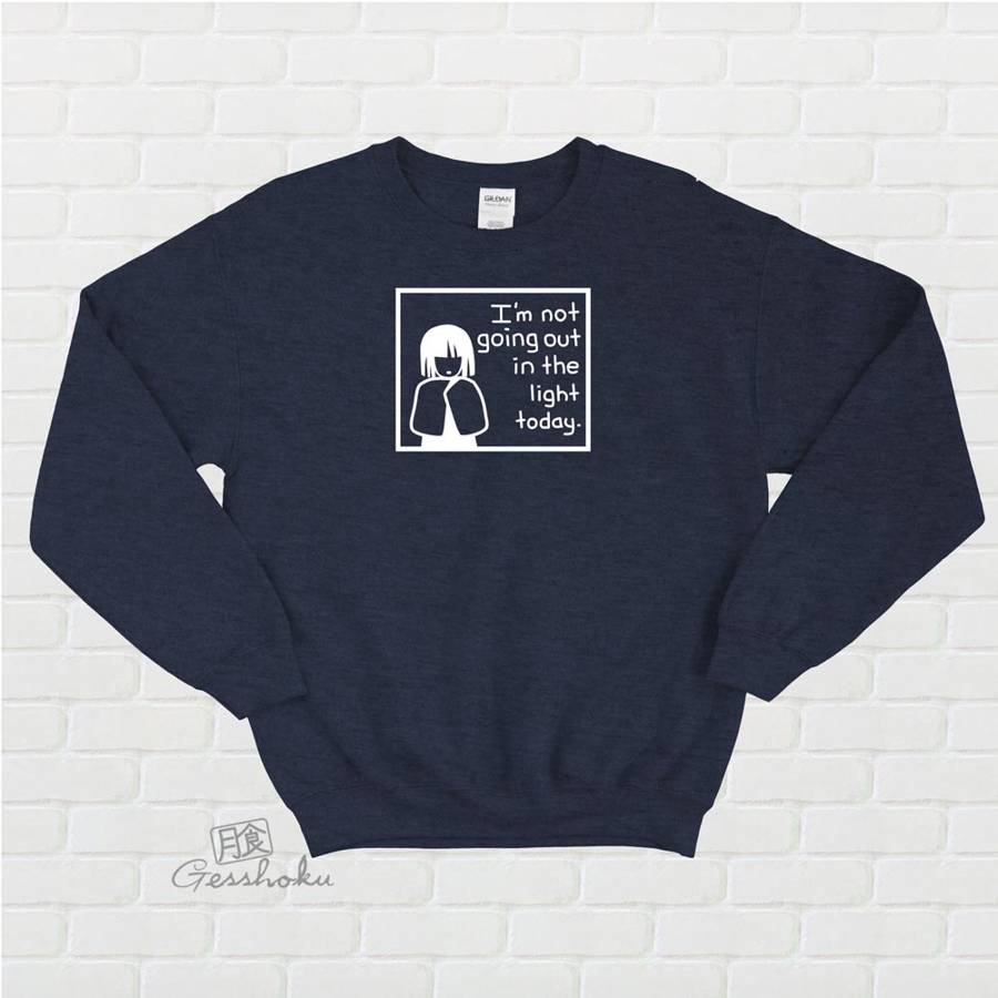 Not Going Out in the Light Crewneck Sweatshirt - Heather Navy