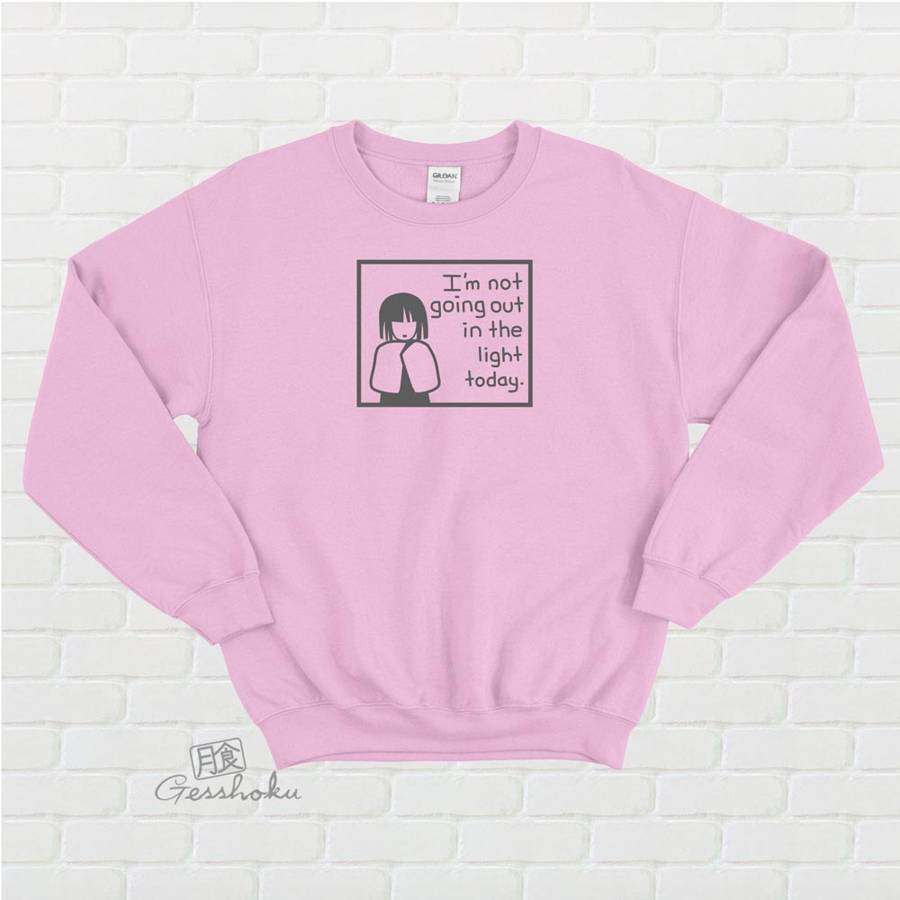 Not Going Out in the Light Crewneck Sweatshirt - Light Pink