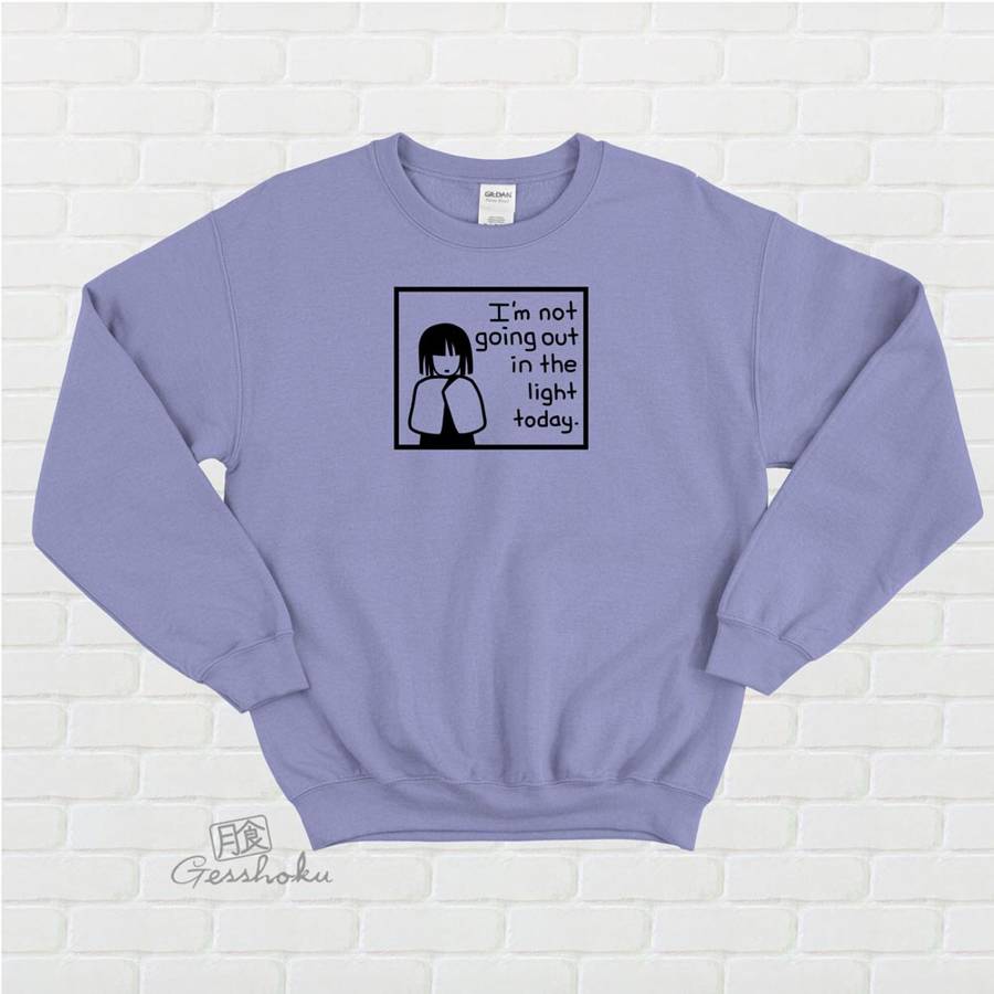 Not Going Out in the Light Crewneck Sweatshirt - Violet