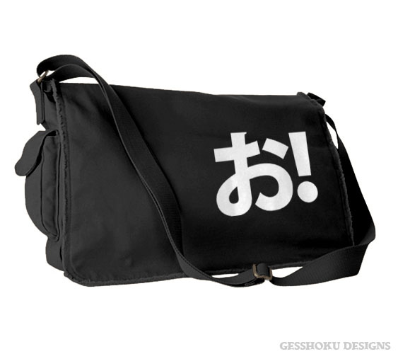 O! Hiragana Exclamation Messenger Bag - Black