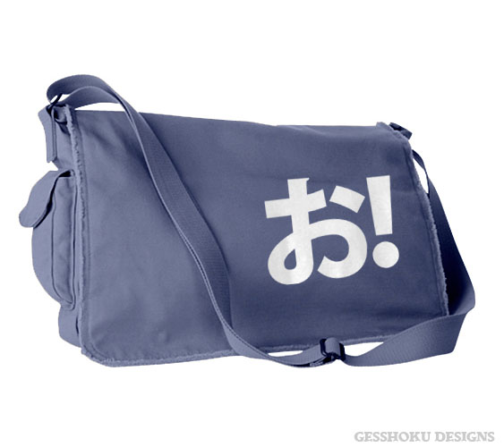 O! Hiragana Exclamation Messenger Bag - Denim Blue