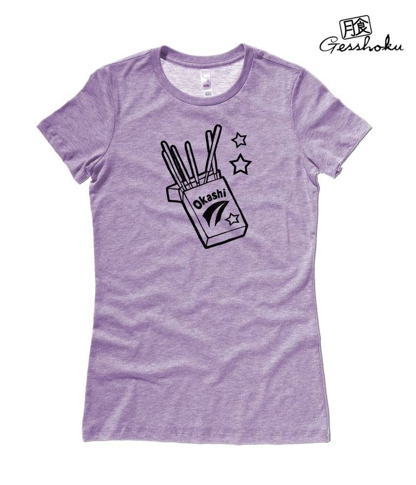 Okashi Kawaii Candy Ladies T-shirt - Heather Purple