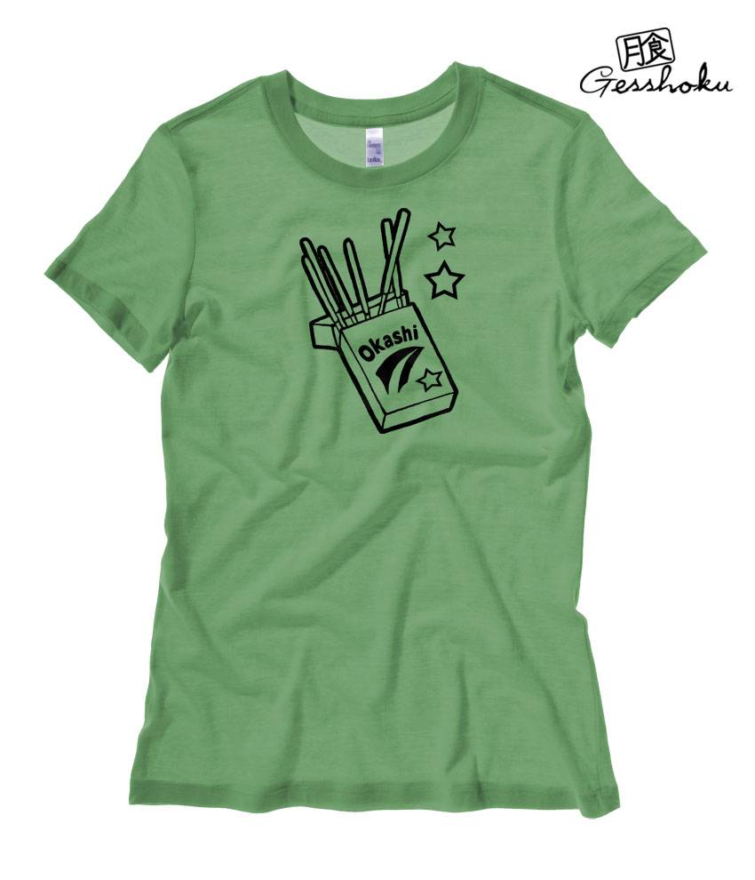 Okashi Kawaii Candy Ladies T-shirt - Leaf Green