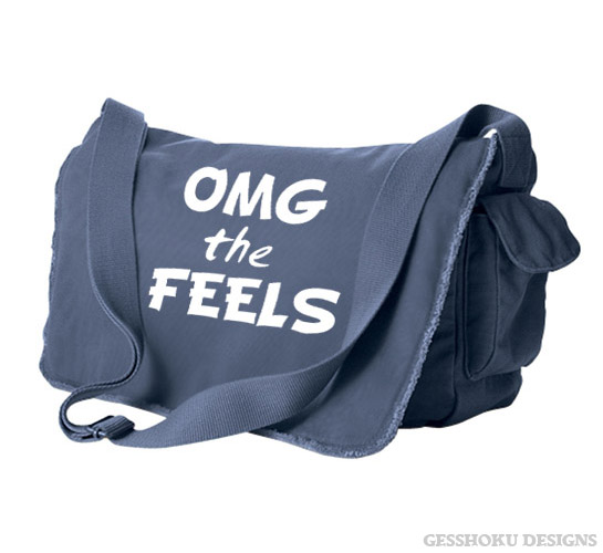 OMG the Feels Messenger Bag - Denim Blue