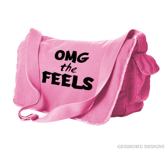 OMG the Feels Messenger Bag - Pink