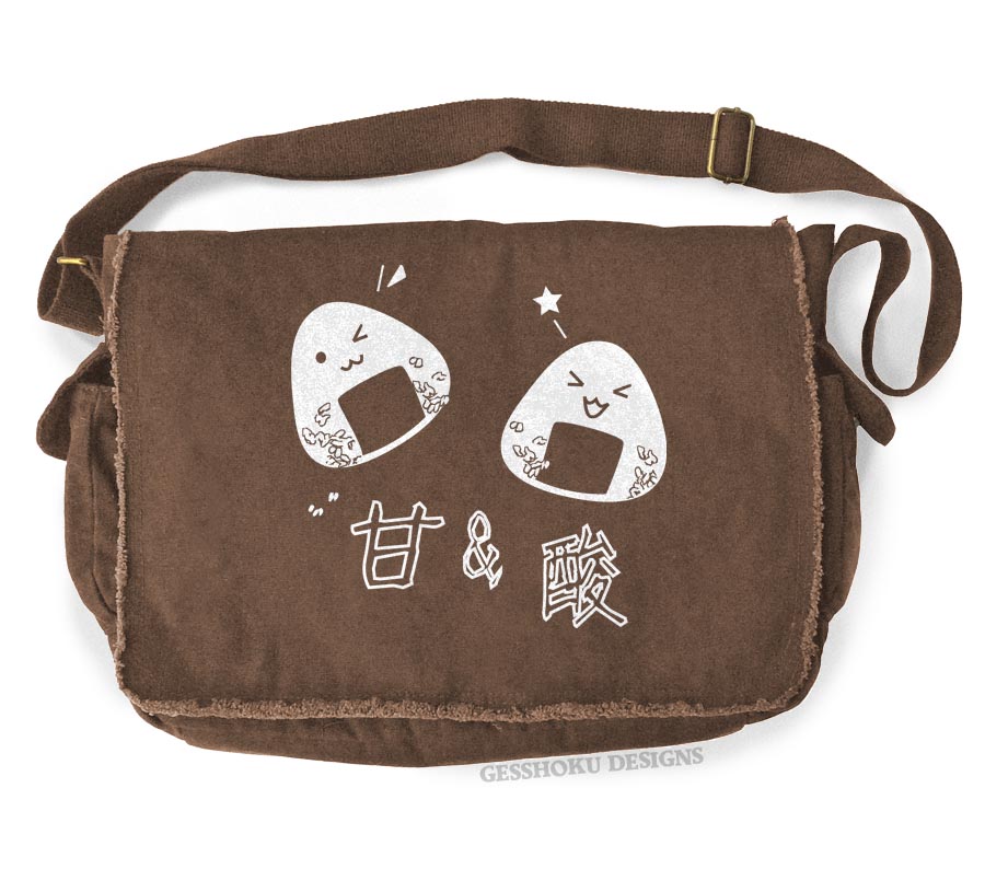 Onigiri Rice Balls Messenger Bag - Brown
