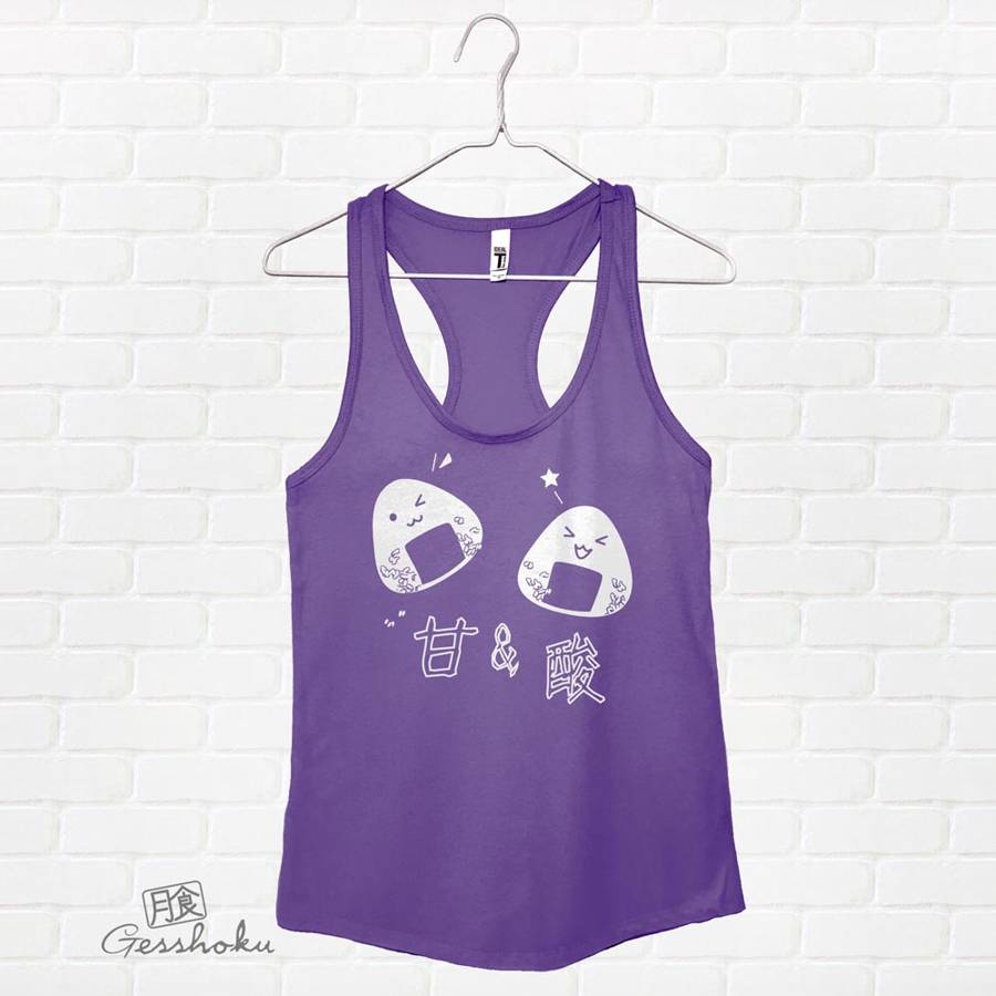 Onigiri Rice Balls Flowy Tank Top - Purple