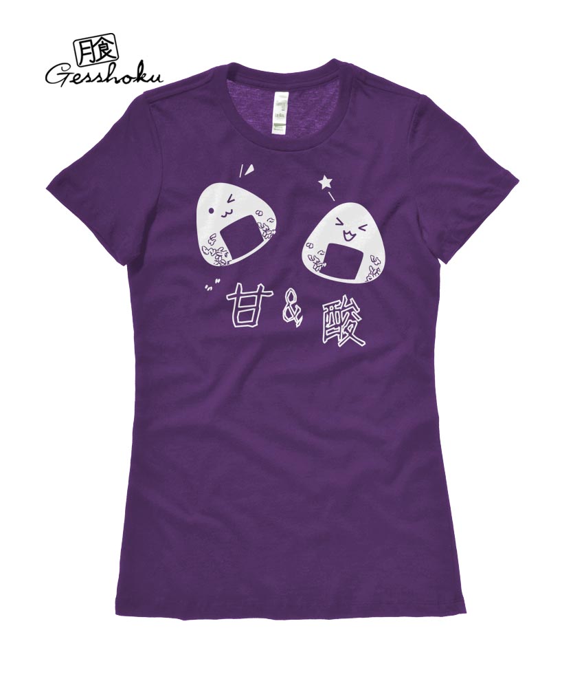 Onigiri Rice Balls Ladies T-shirt - Purple