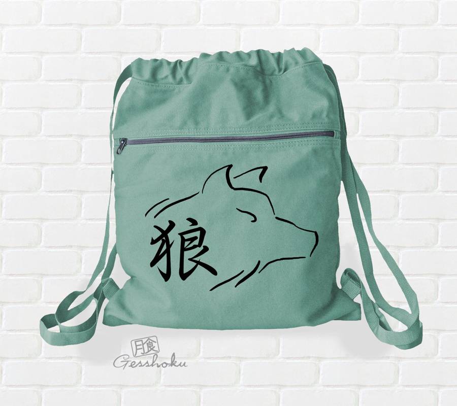 Ookami Wolf Cinch Backpack - Seafoam