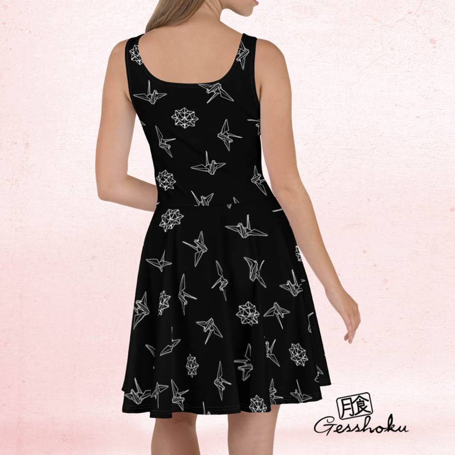 Origami Print Skater Dress -