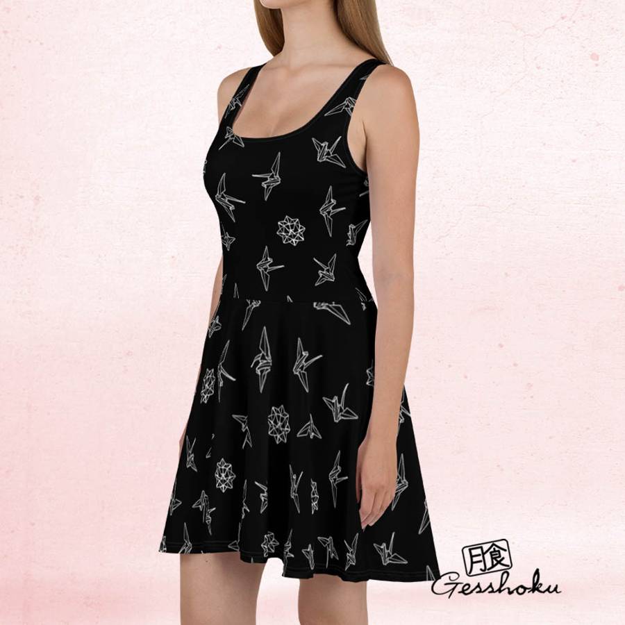 Origami Print Skater Dress -