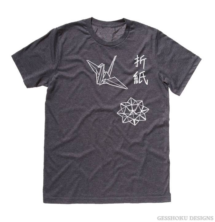 Origami Japanese Kanji T-shirt - Charcoal Grey