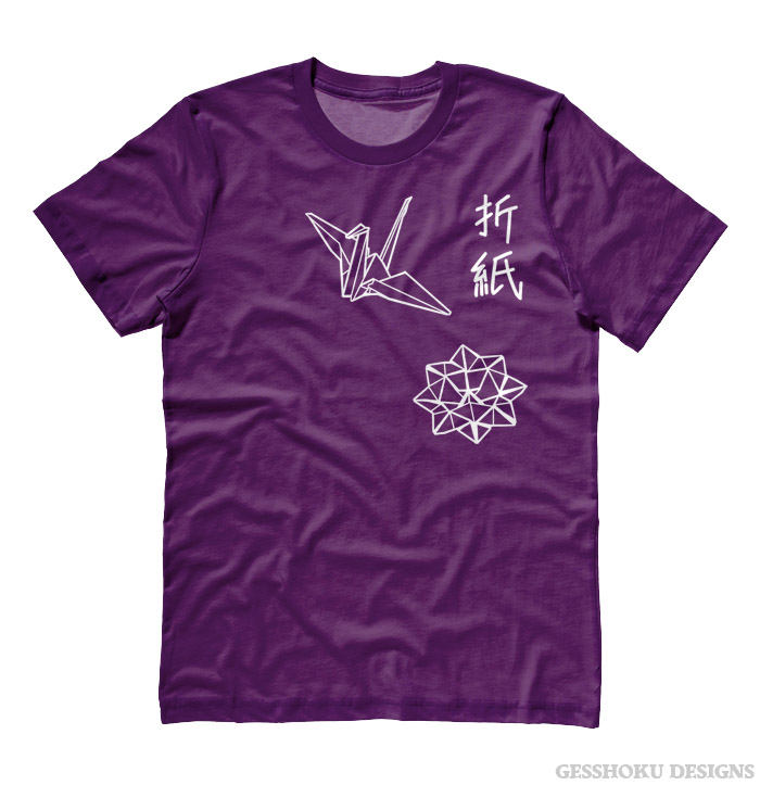 Origami Japanese Kanji T-shirt - Purple
