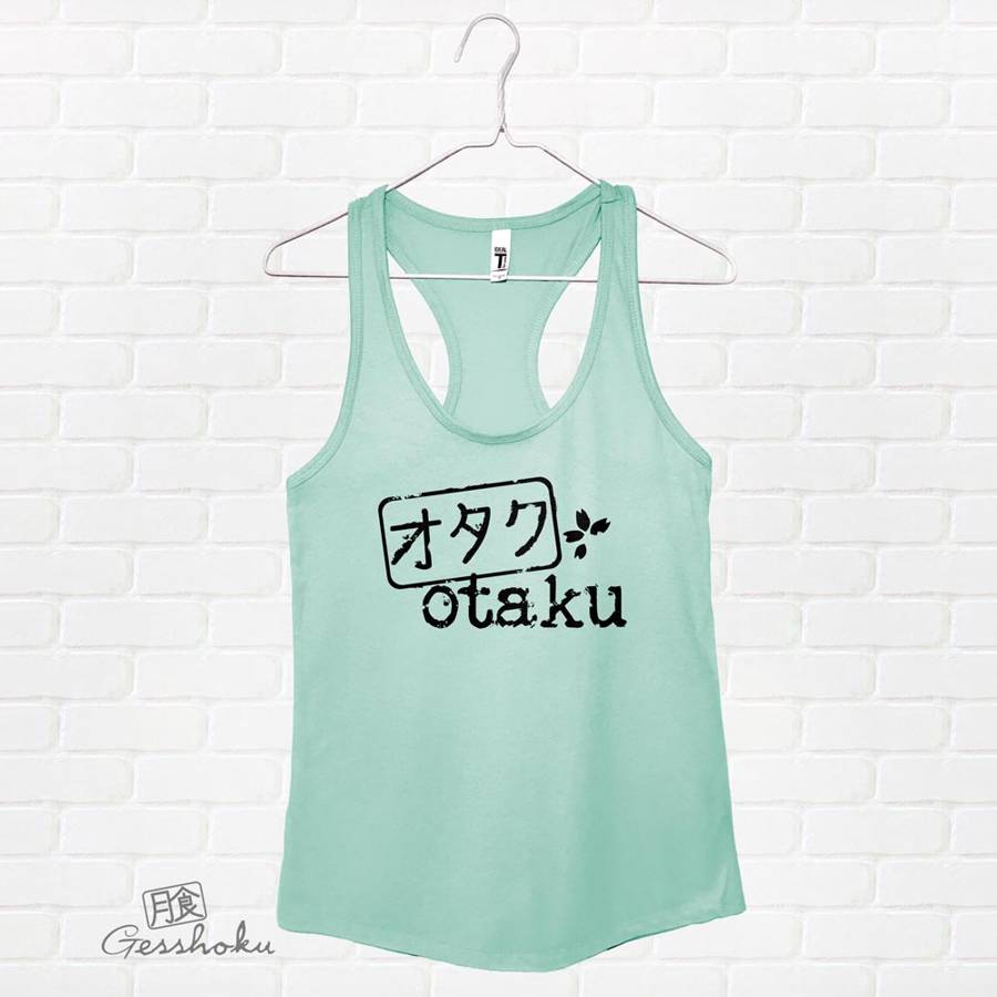 Otaku Stamp Flowy Tank Top - Mint