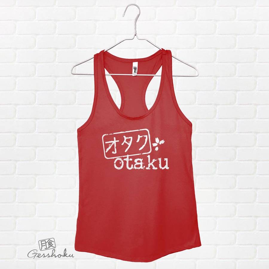 Otaku Stamp Flowy Tank Top - Red