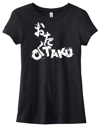 Otaku Anime Ladies T-shirt - Black