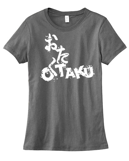 Otaku Anime Ladies T-shirt - Charcoal Grey