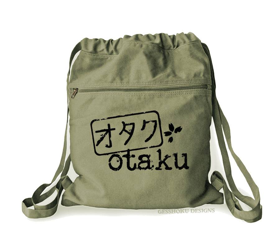 Otaku Stamp Cinch Backpack - Khaki Green