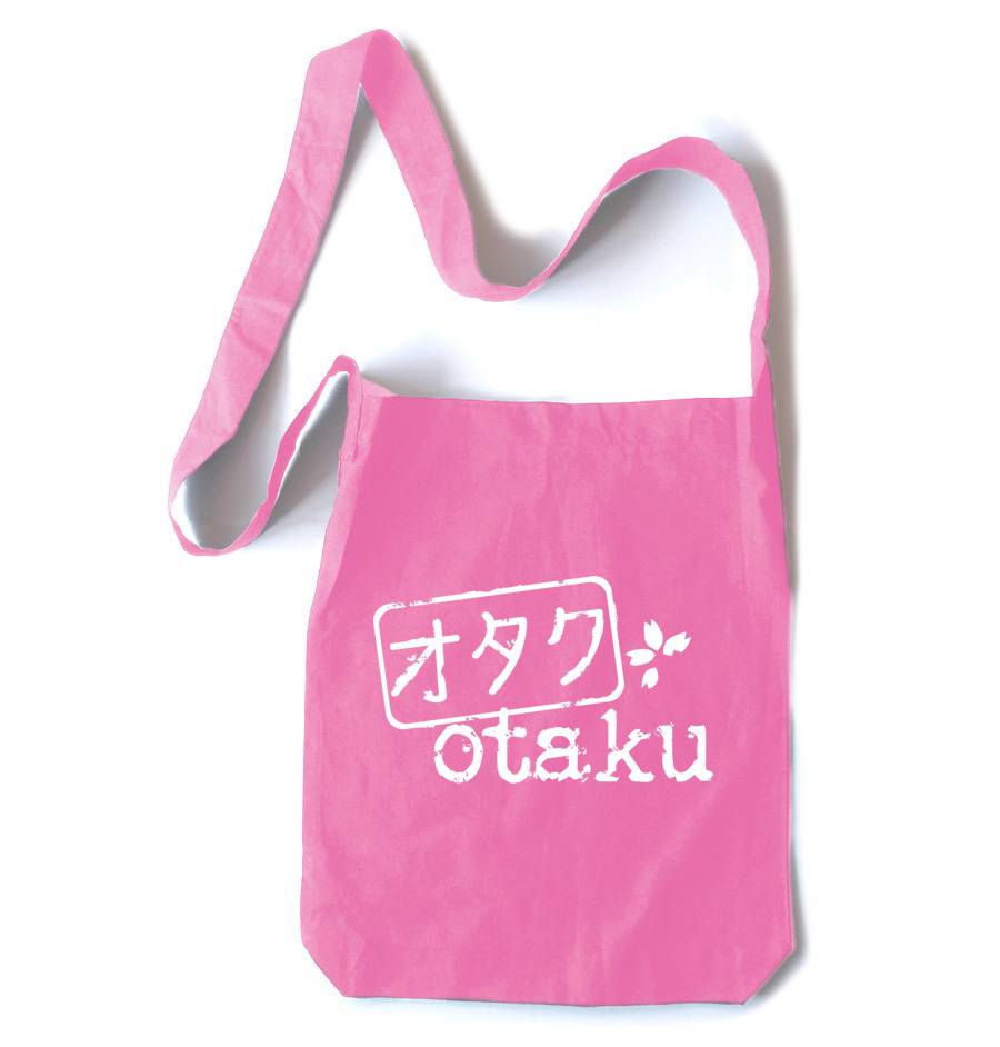 Otaku Stamp Crossbody Tote Bag - Pink