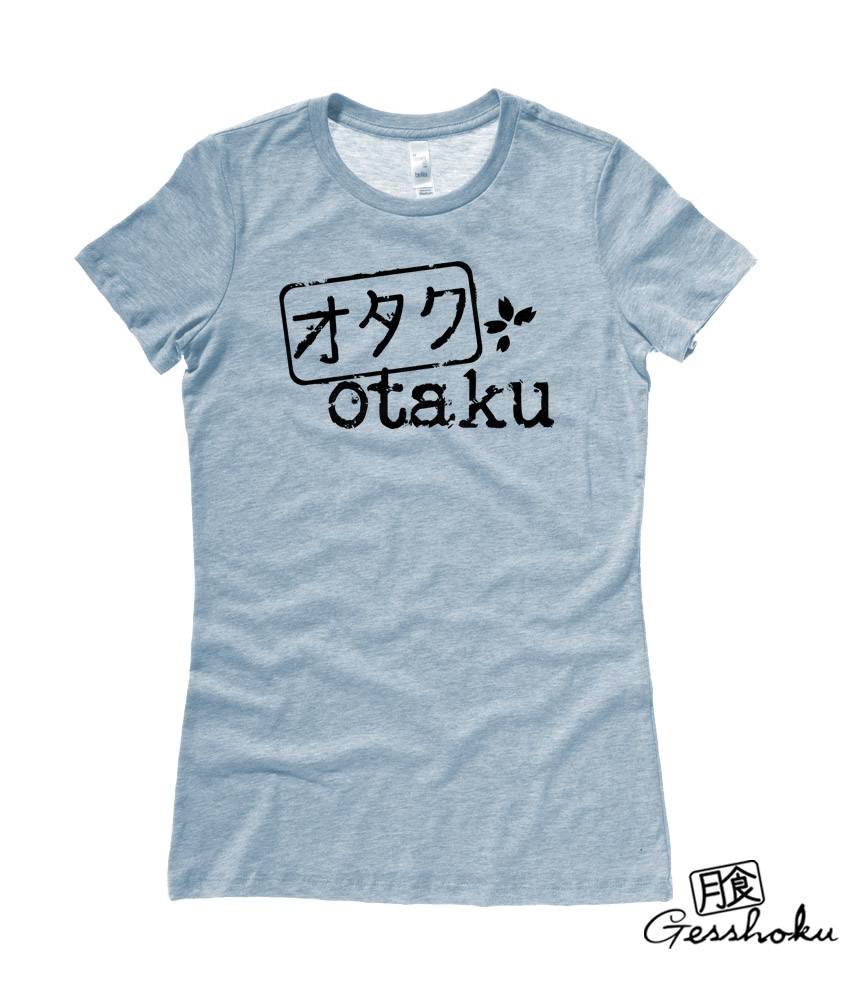 Otaku Stamp Ladies T-shirt - Heather Blue