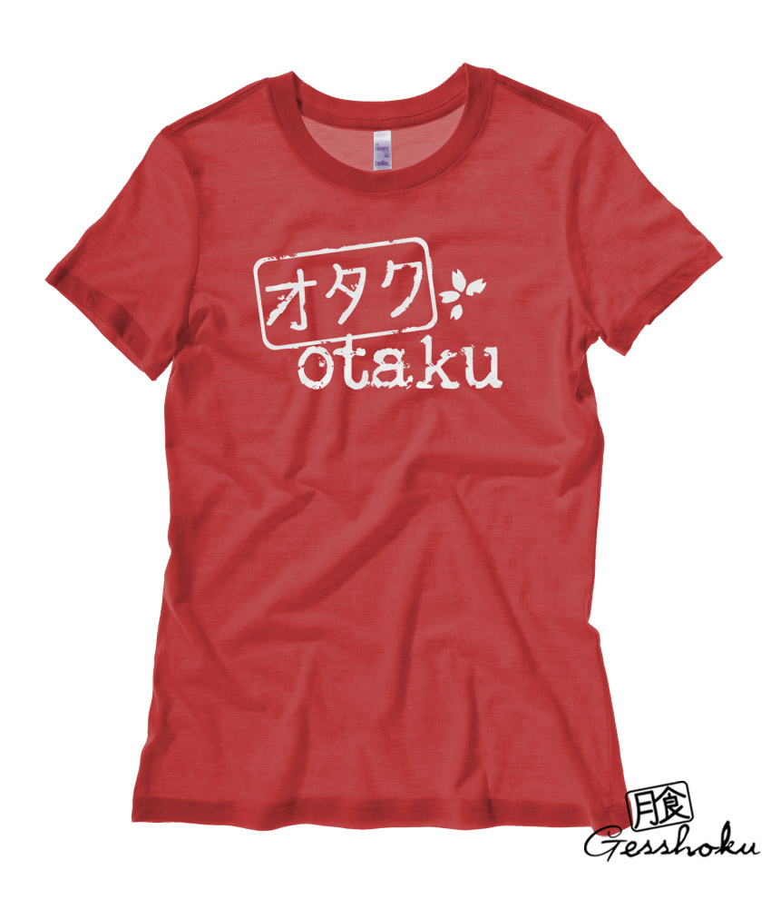 Otaku Stamp Ladies T-shirt - Red