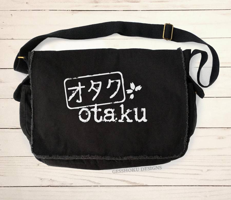 Otaku Stamp Messenger Bag - Black