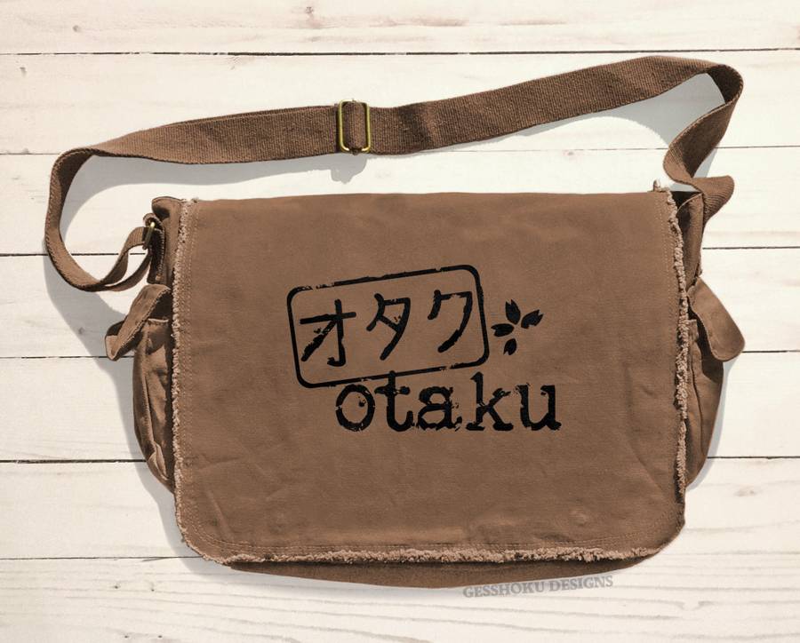 Otaku Stamp Messenger Bag - Brown