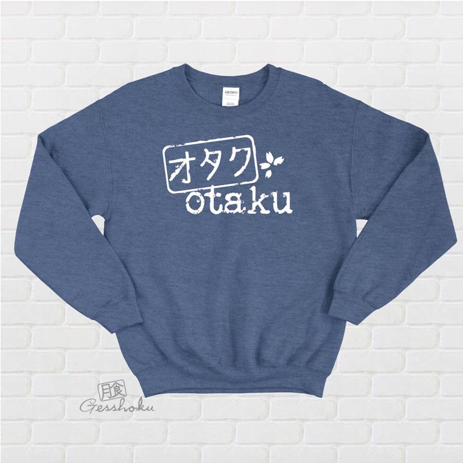 Otaku Stamp Crewneck Sweatshirt - Heather Blue