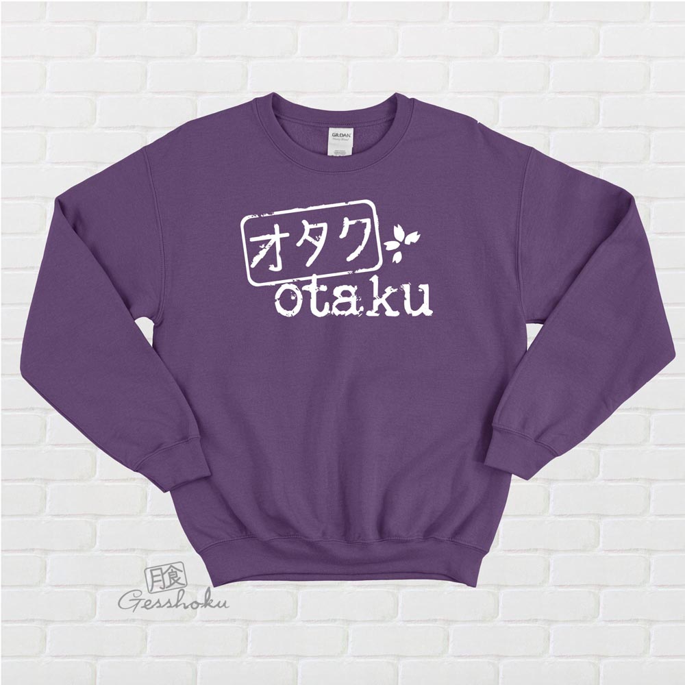 Otaku Stamp Crewneck Sweatshirt - Purple