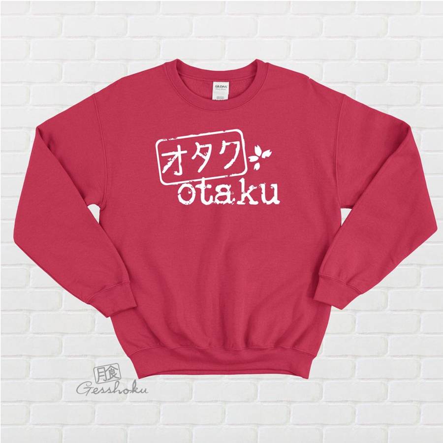 Otaku Stamp Crewneck Sweatshirt - Red