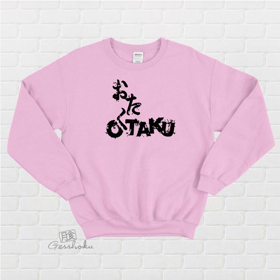 Otaku Crewneck Sweatshirt - Light Pink