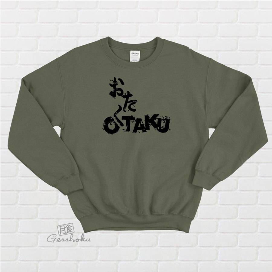 Otaku Crewneck Sweatshirt - Olive Green