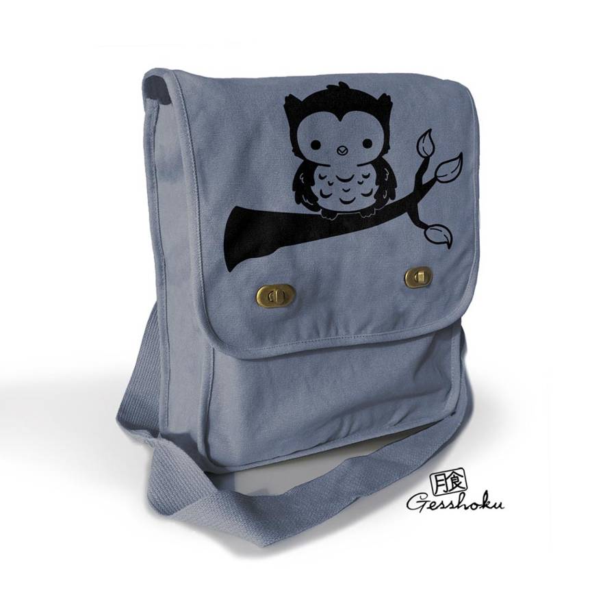 Fluffy Owl Field Bag - Blue