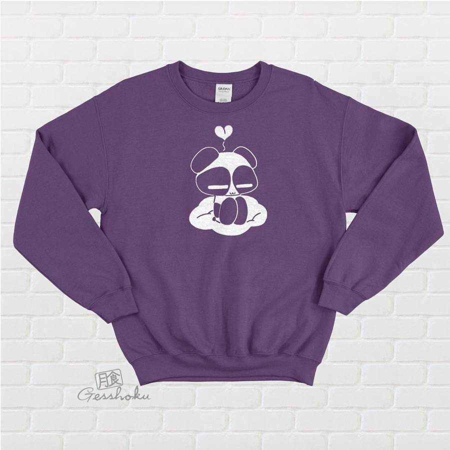 Chibi Panda Crewneck Sweatshirt - Purple