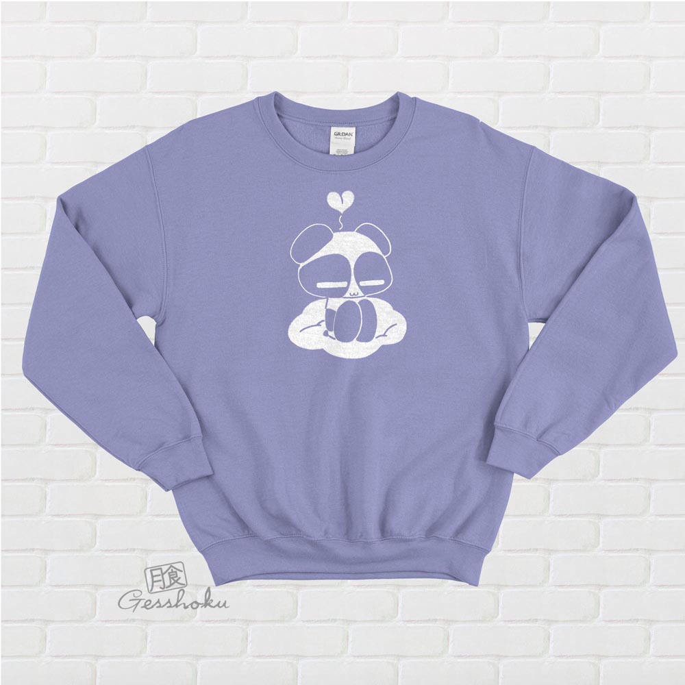 Chibi Panda Crewneck Sweatshirt - Violet