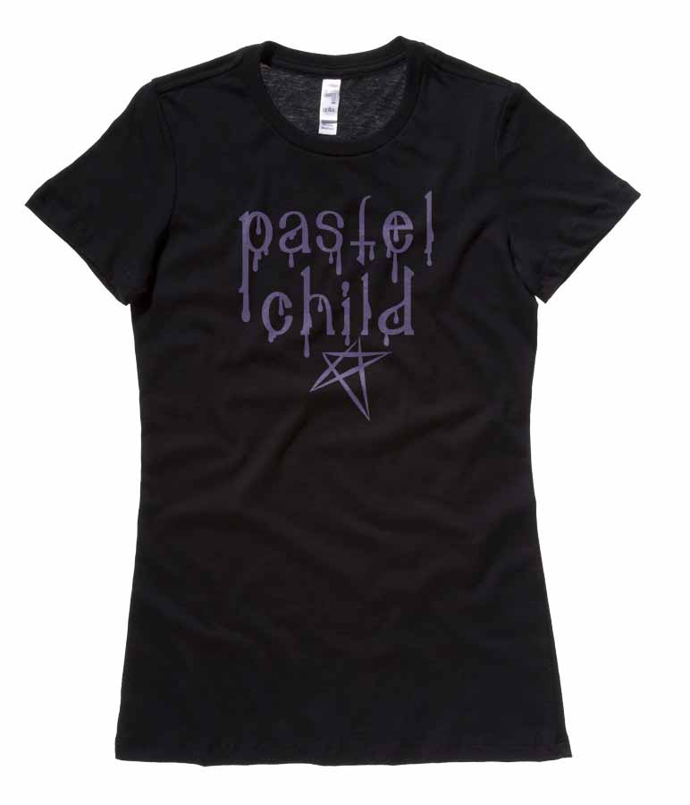 Pastel Child Ladies T-shirt - Black