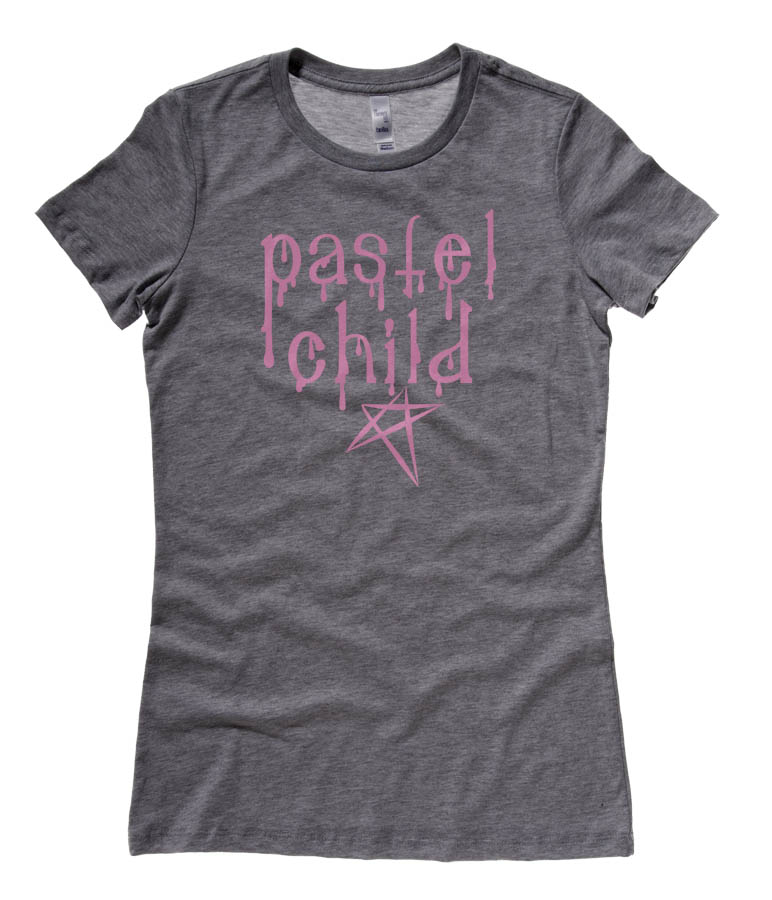 Pastel Child Ladies T-shirt - Charcoal Grey