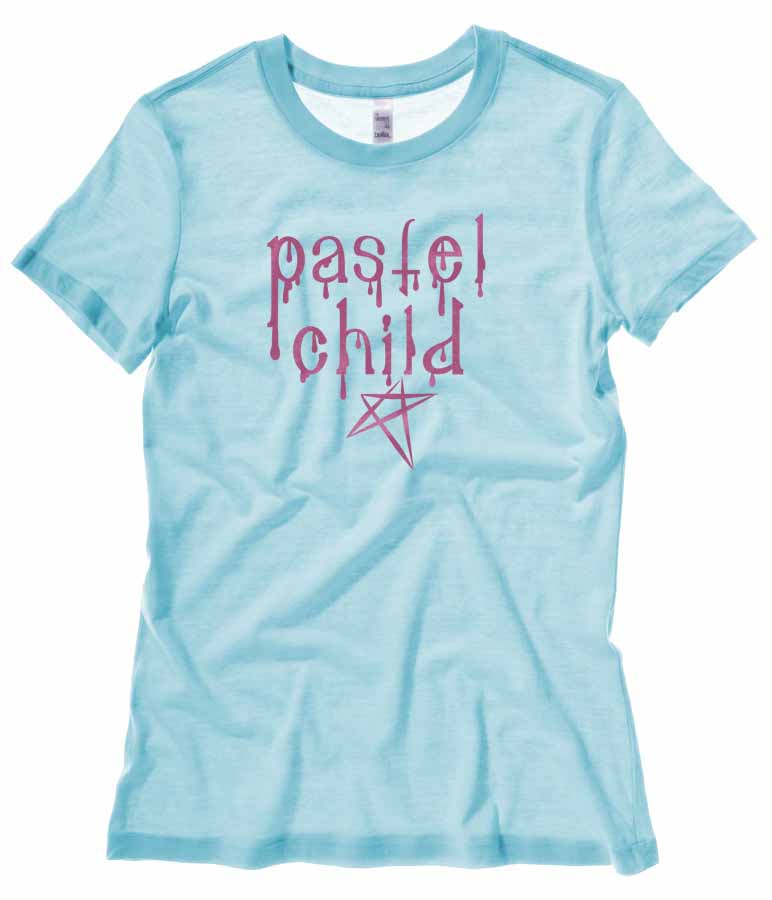 Pastel Child Ladies T-shirt - Light Blue