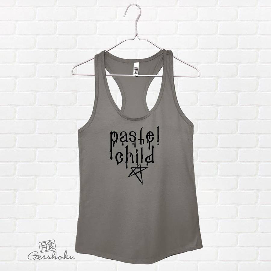 Pastel Child Flowy Tank Top - Charcoal Grey