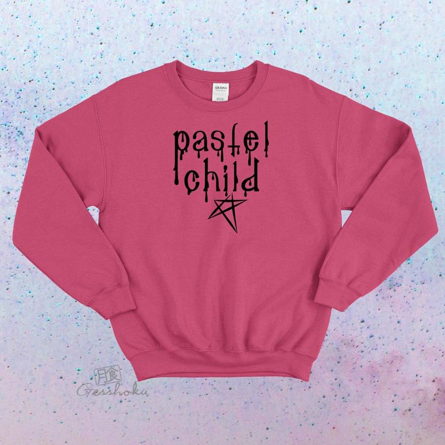 Pastel Child Crewneck Sweatshirt - Hot Pink