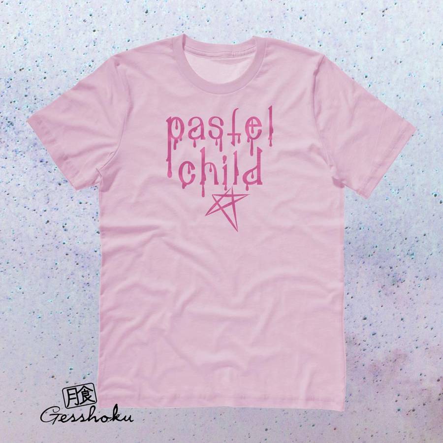 Pastel Child Goth T-shirt - Light Pink