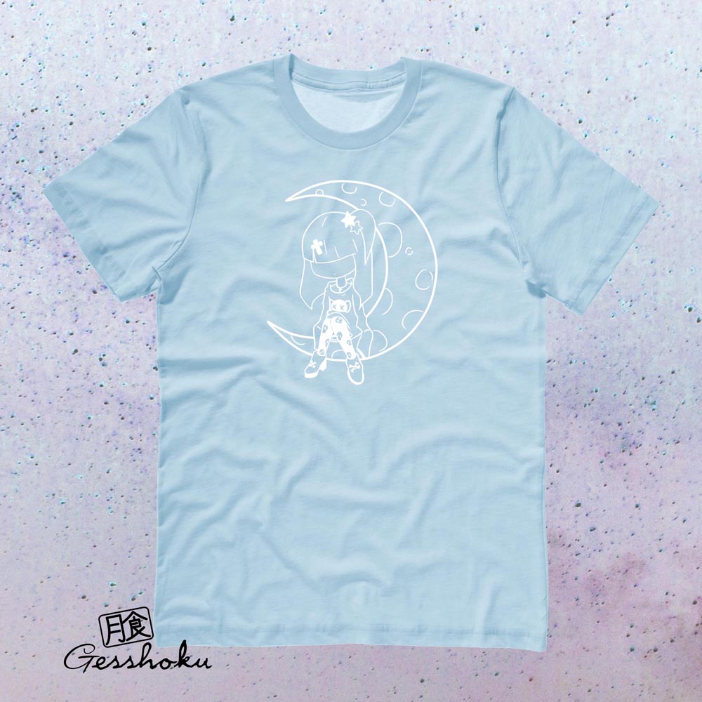 Pastel Moon T-shirt - Light Blue