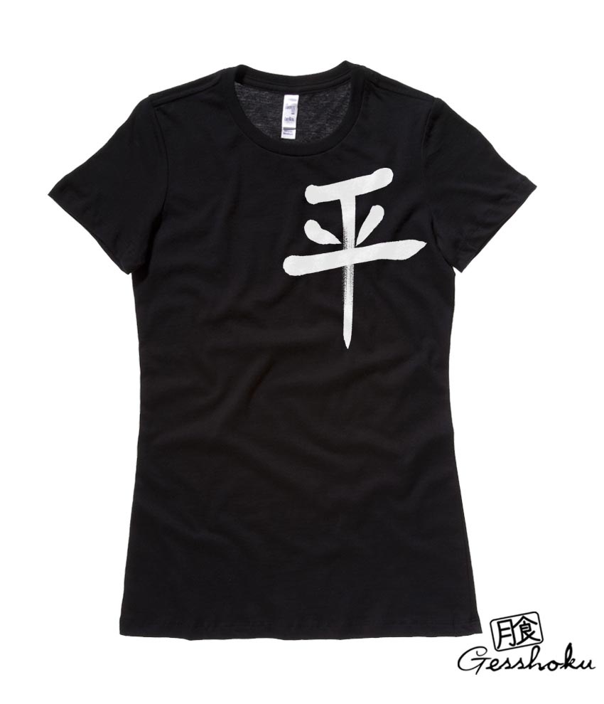 Peace Kanji Ladies T-shirt - Black