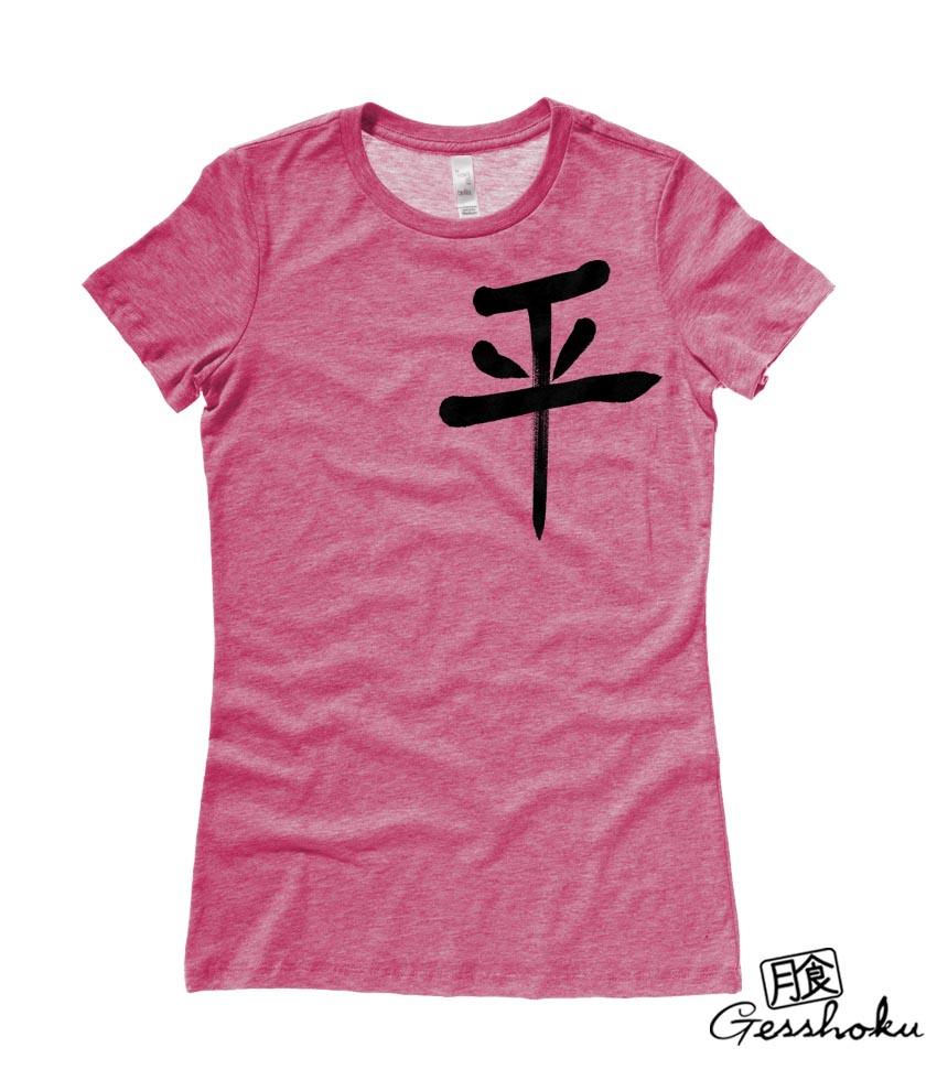 Peace Kanji Ladies T-shirt - Heather Raspberry