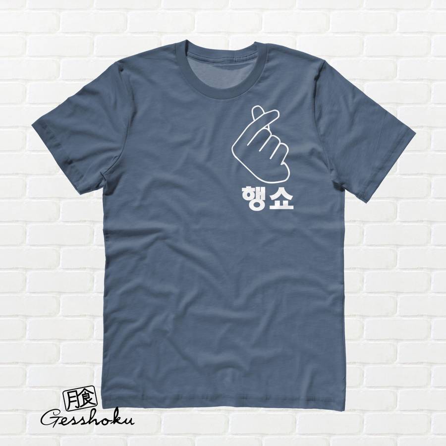 Peace Out "Haengsho" Korean T-shirt - Steel Blue