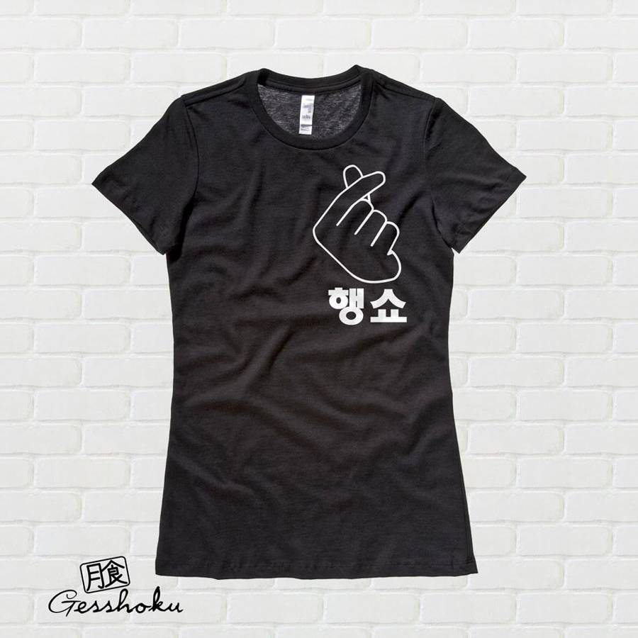 Peace Out "Haengsho" Korean Ladies T-shirt - Black